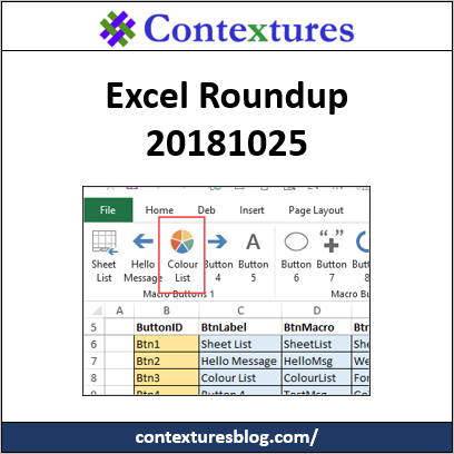 Excel Roundup 20181025