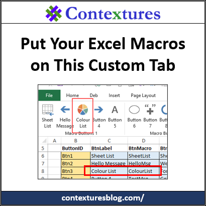 Put Your Excel Macros on This Custom Tab 
