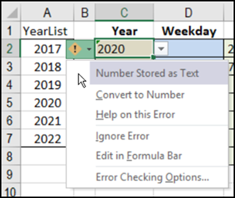 Excel Combo Box Number Problem