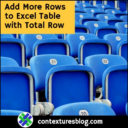 Add Data to Excel Table with Total Row