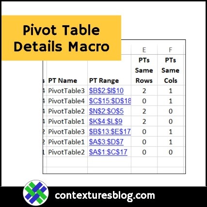 Pivot Table Details List Macro