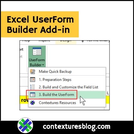 Excel UserForm Builder Add-in
