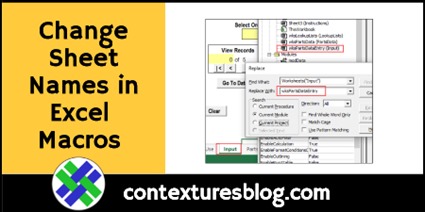 Change Sheet Names in Excel Macro Code