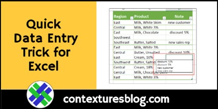 Quick Data Entry Trick for Excel