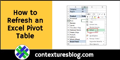 How to Refresh an Excel Pivot Table