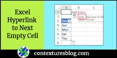 Excel Hyperlink to Next Empty Cell