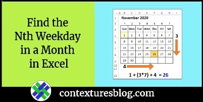 Find the Nth Weekday in a Month in Excel