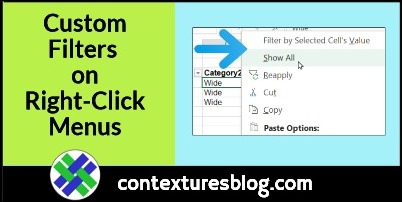 Add Filter Commands at Top of Right-Click Menus