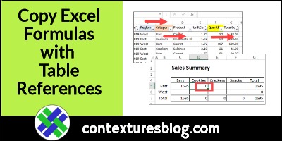 How to Copy Excel Formulas with Table References