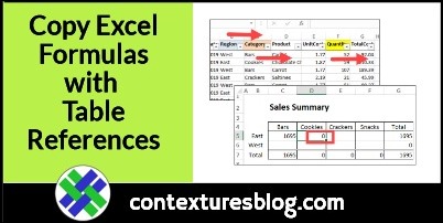 Copy Excel Formulas with Table References