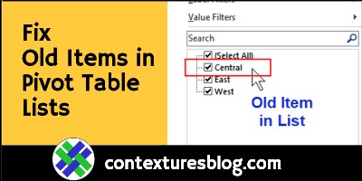 Clear Old Items from Pivot Table Drop Downs