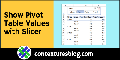 Show Pivot Table Values with Slicer