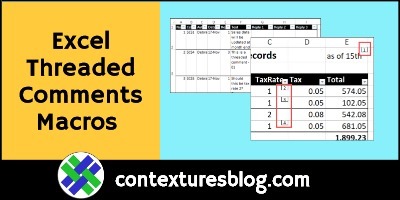 Excel Threaded Comments Macros