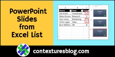PowerPoint Slides from Excel List