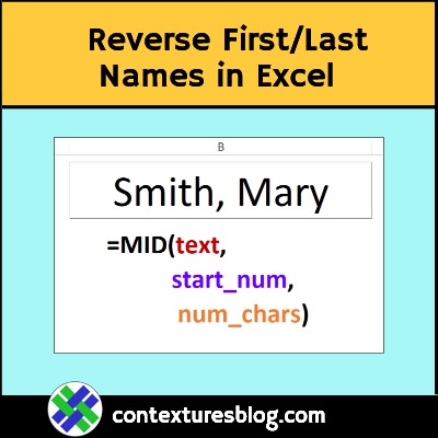 How to Split or Reverse First Last Names in Excel