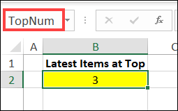 cell for number of top items