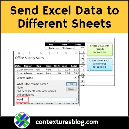 Send Data to Different Sheets in Excel Based on Criteria