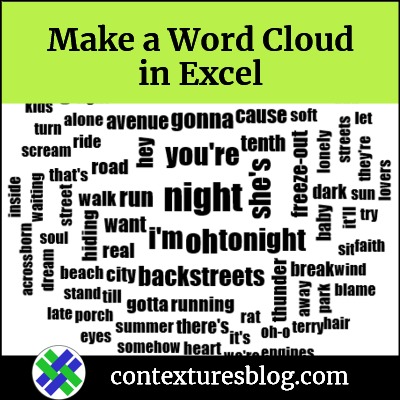 Fun With a Word Cloud in Excel