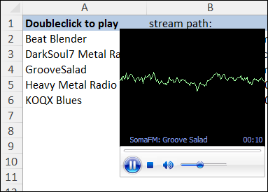 windows media player for excel radio streaming