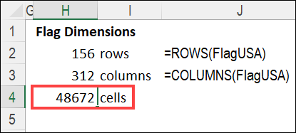 total number of cells in country flag