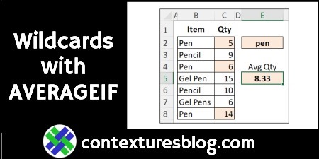 Use Wildcards with AVERAGEIF Function in Excel