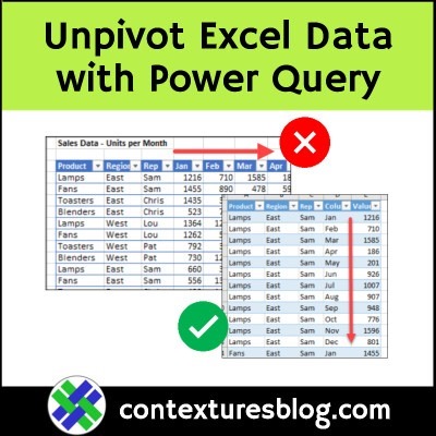 Unpivot Excel Data with Power Query Step by Step Video
