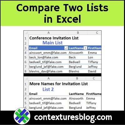 How to Compare Two Lists in Excel-New Items