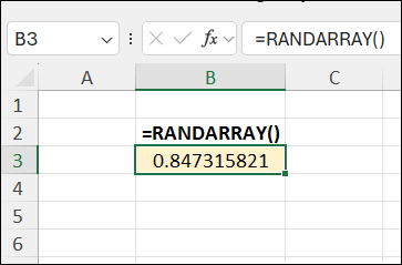 RANDARRAY formula with zero arguments