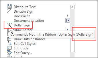 find the official name for Excel Ribbon command icons find the official name for Excel Ribbon command icons